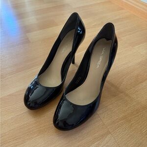 Via Spiga Black Patent Leather Pumps